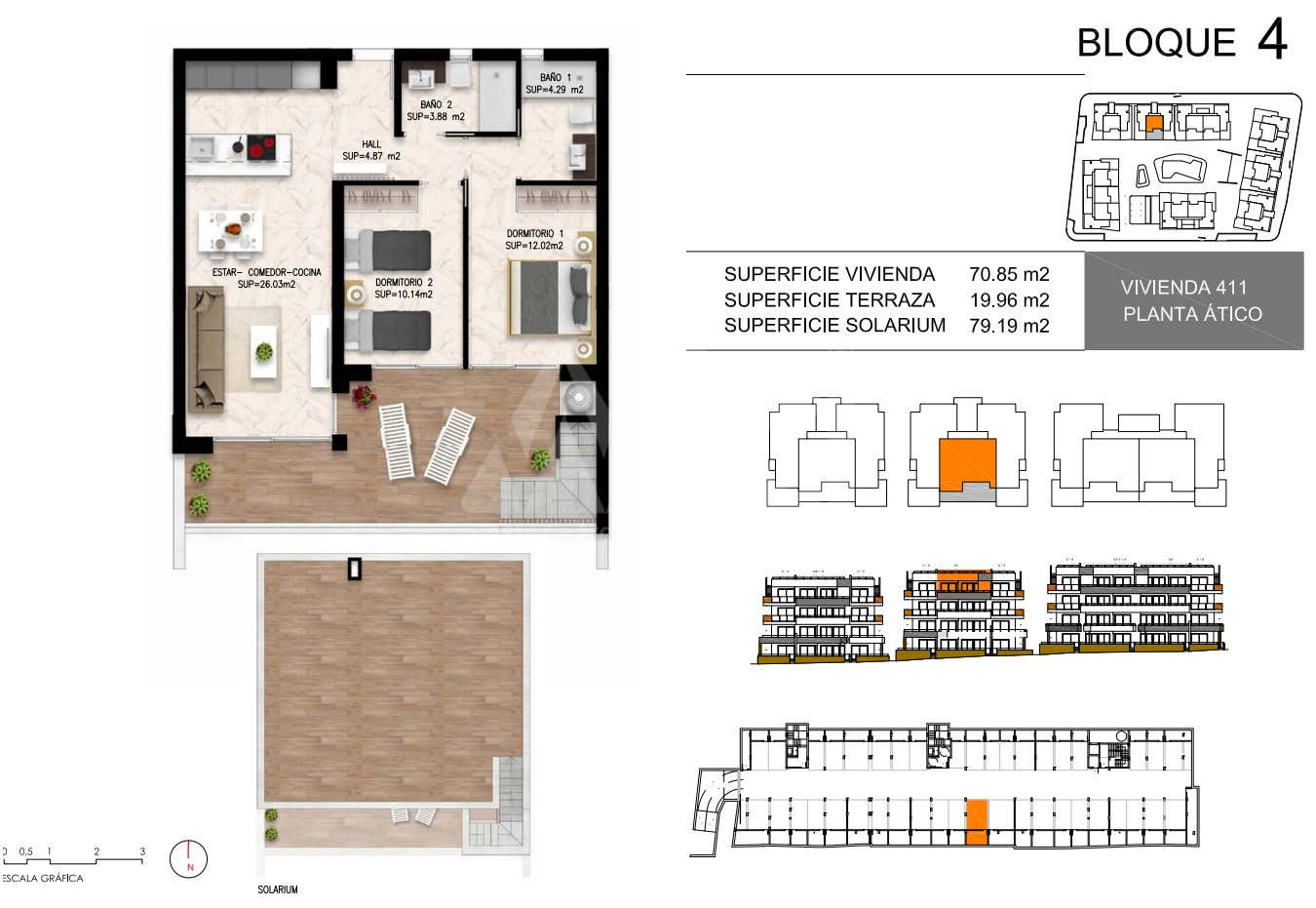 2 Schlafzimmer Penthouse-Wohnung in Playa Flamenca - DI56043 - 1