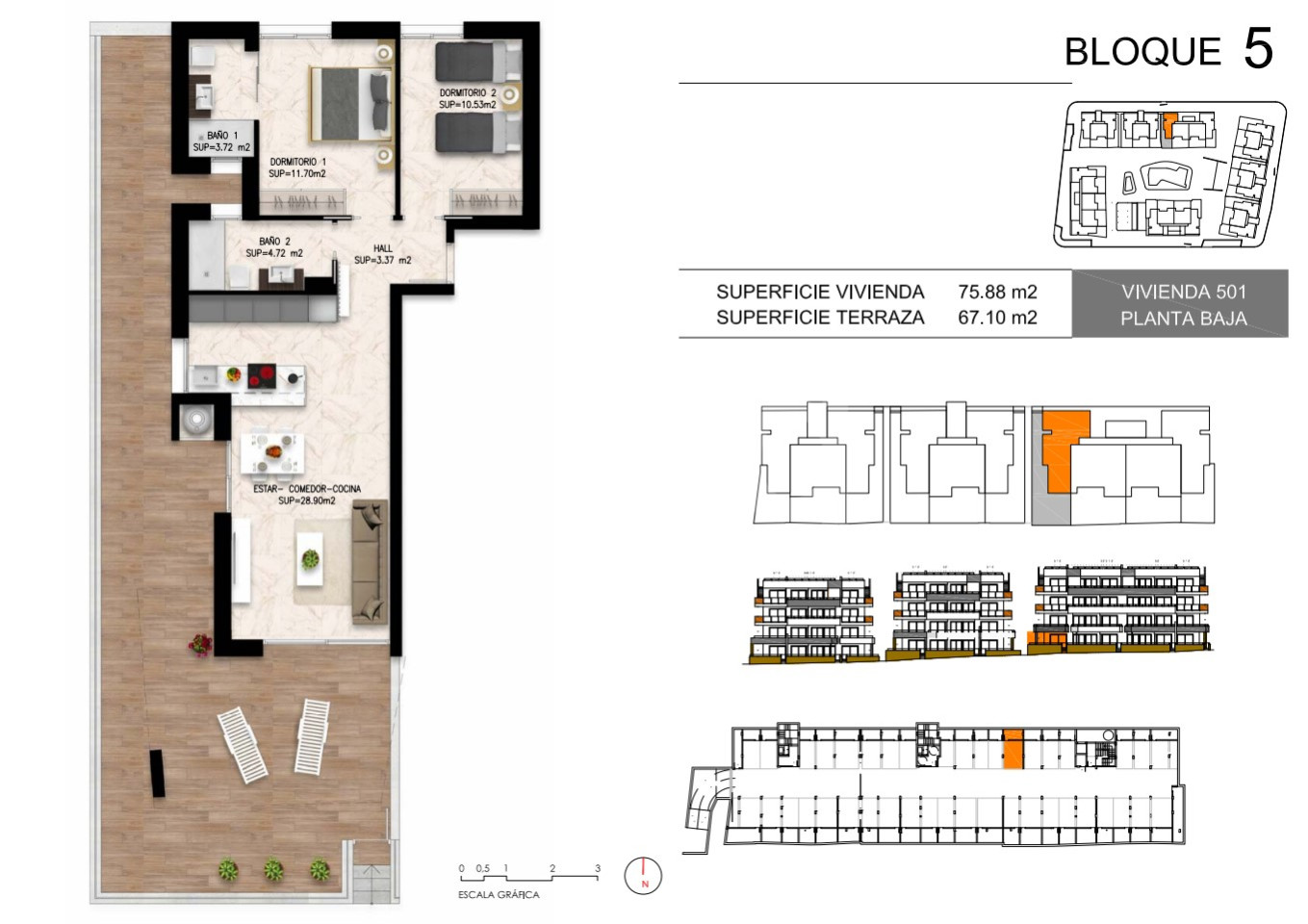 2 bedroom Apartment in Playa Flamenca - DI56045 - 1