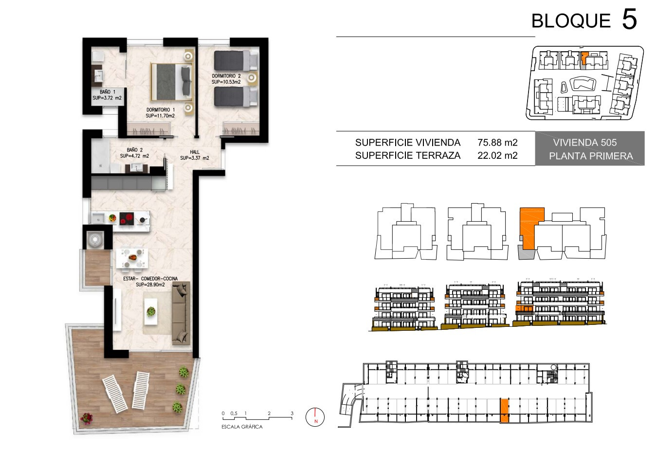 2 Schlafzimmer Appartement in Playa Flamenca - DI56049 - 1