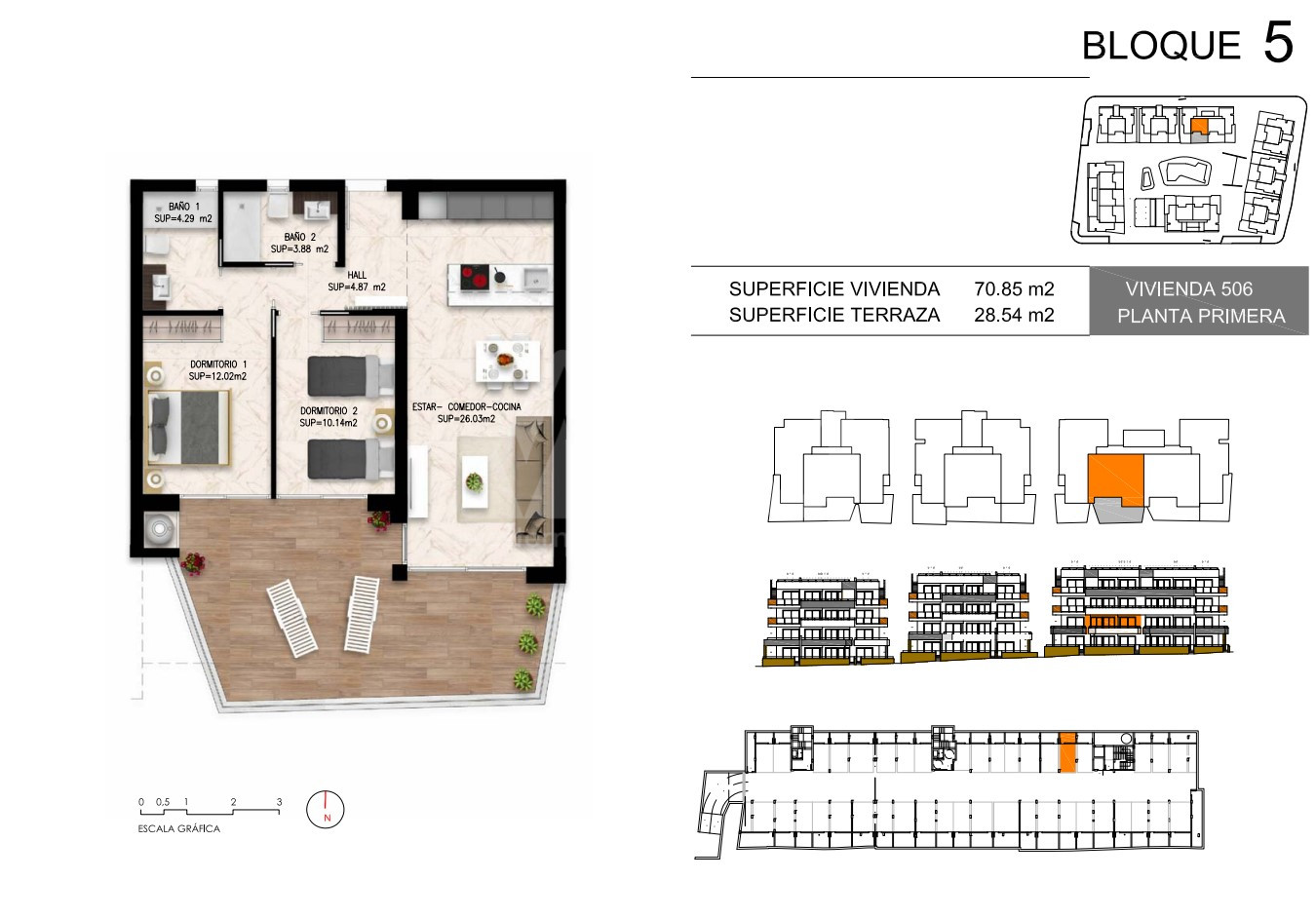 2 bedroom Apartment in Playa Flamenca - DI56050 - 1