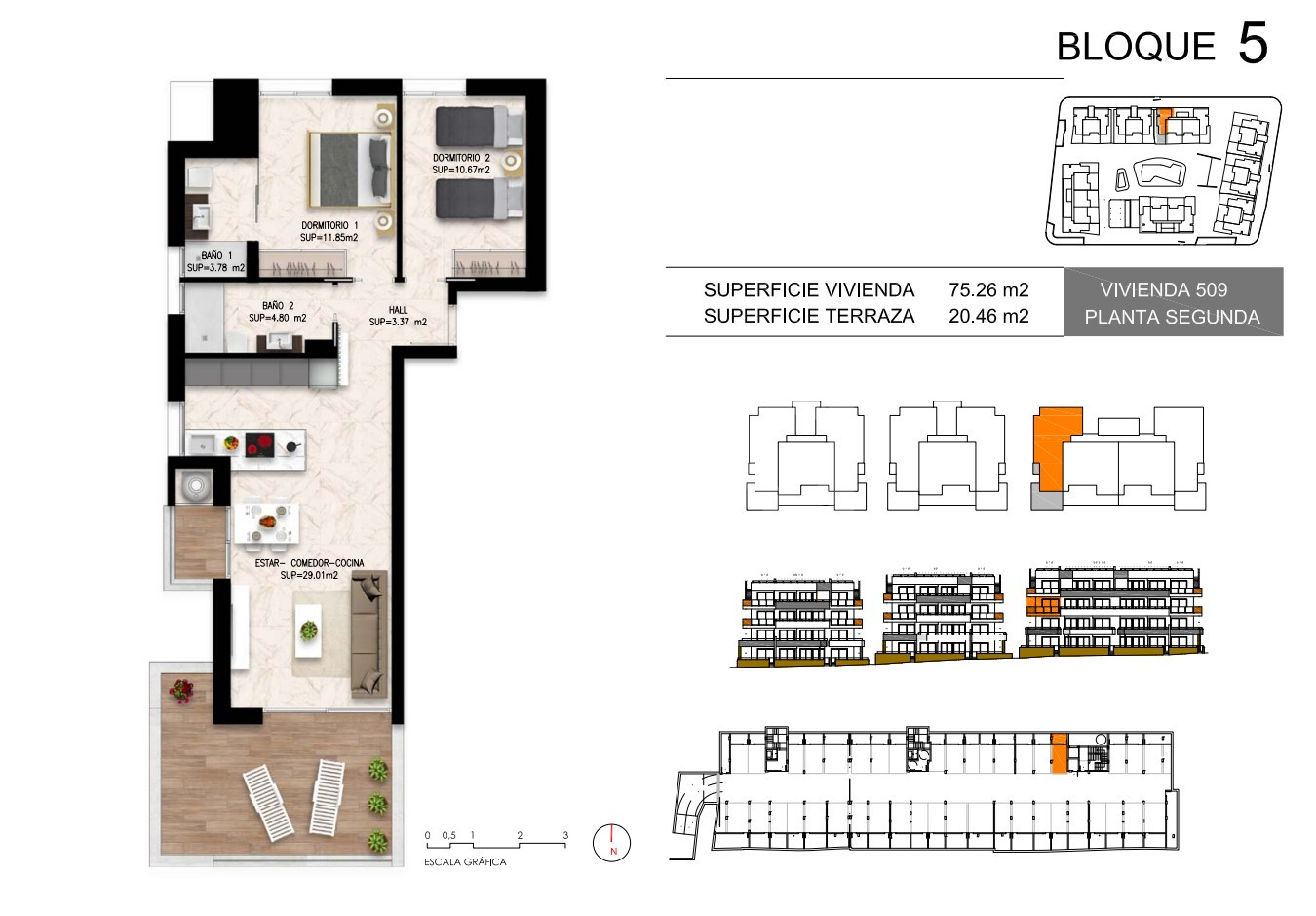 2 Schlafzimmer Appartement in Playa Flamenca - DI56053 - 1