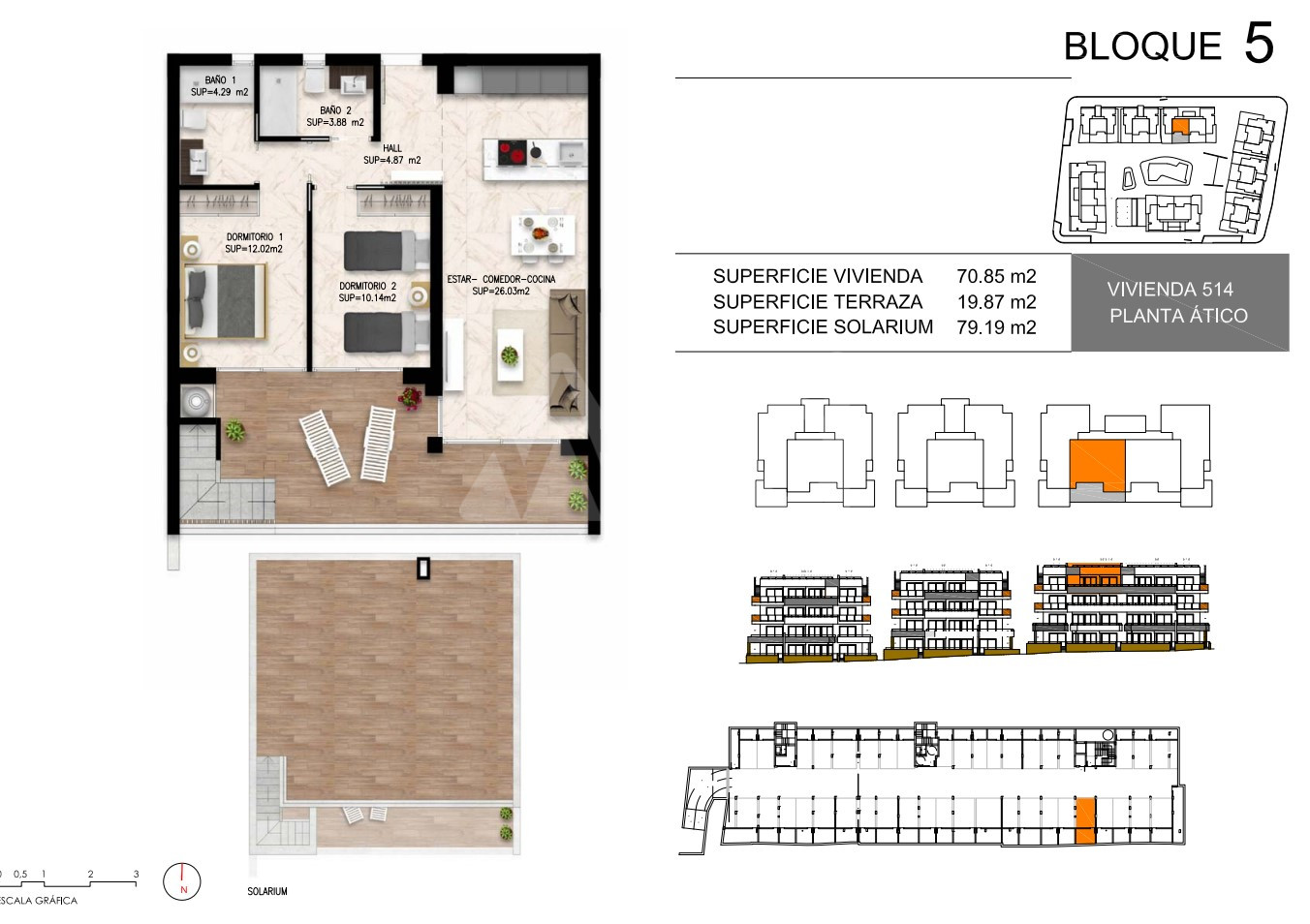 2 Schlafzimmer Penthouse-Wohnung in Playa Flamenca - DI56058 - 1