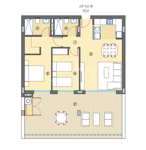 Apartament cu 2 dormitoare în Mutxamel - PPV56496 - 1