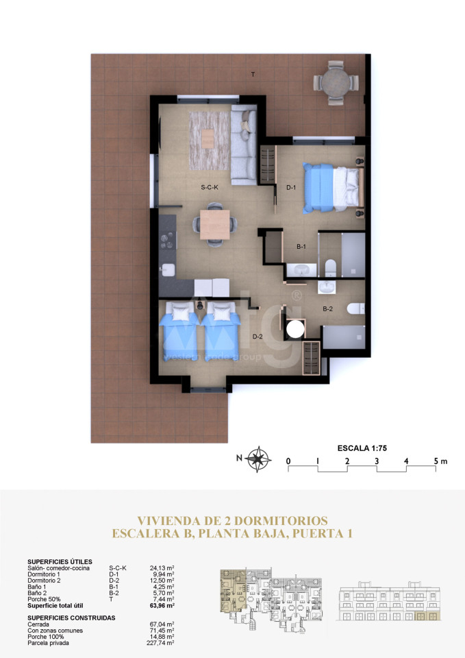 Apartament cu 2 dormitoare în Denia - MTZ56620 - 1