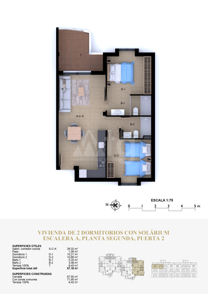 2 bedroom Penthouse in Denia - MTZ56624 - 1
