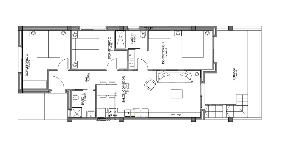 2 Schlafzimmer Penthouse-Wohnung in Guardamar del Segura - CN56812 - 1