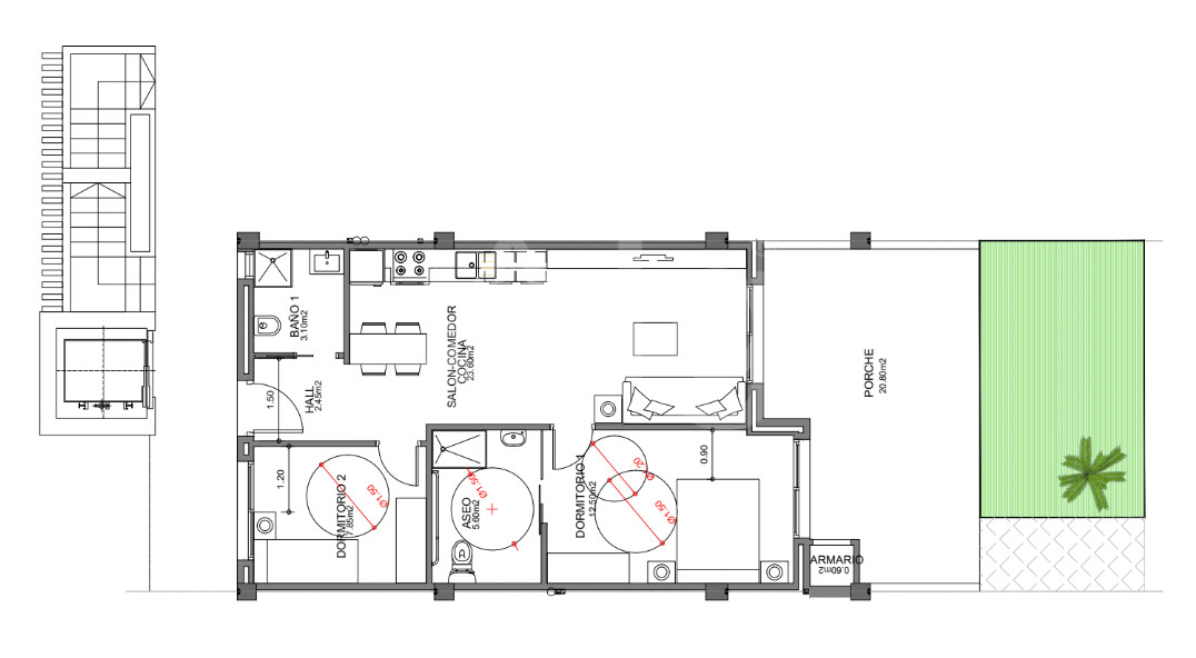 Apartament cu 2 dormitoare în Guardamar del Segura - CN56815 - 1
