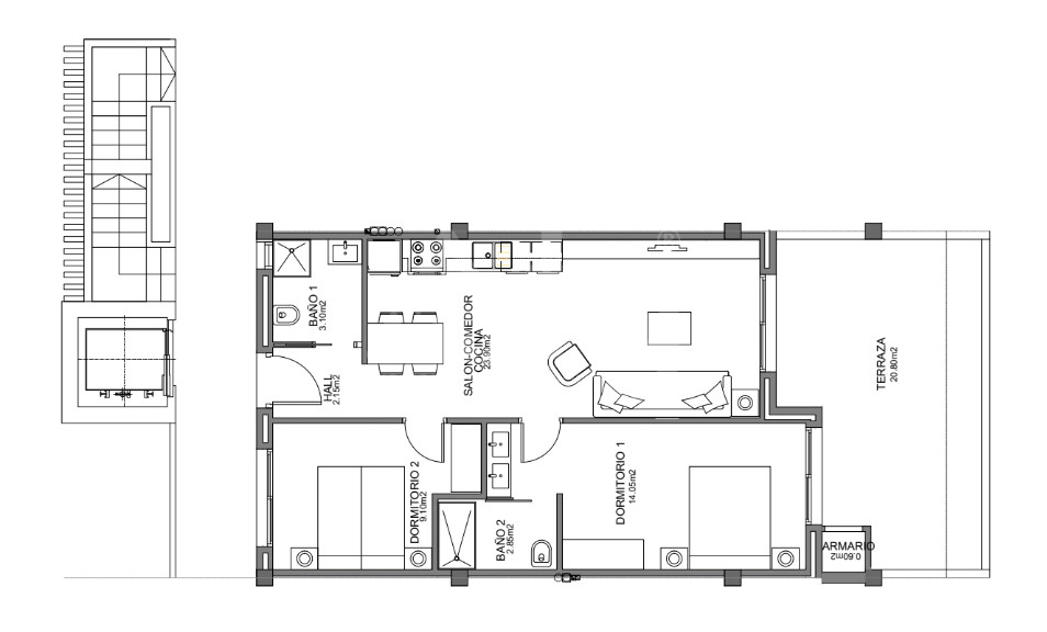 Apartament cu 2 dormitoare în Guardamar del Segura - CN56816 - 1