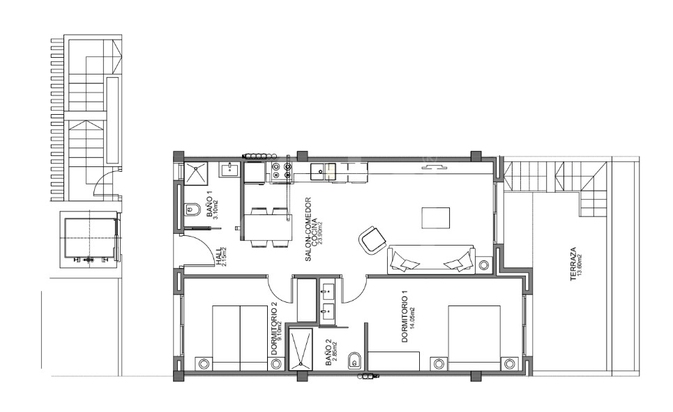 2 Schlafzimmer Penthouse-Wohnung in Guardamar del Segura - CN56817 - 1