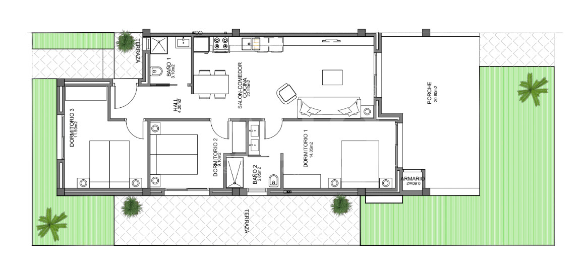 Apartamento de 2 habitaciones en Guardamar del Segura - CN56818 - 1