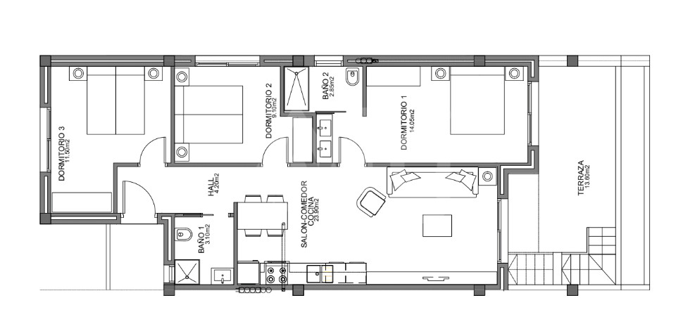 Ático de 2 habitaciones en Guardamar del Segura - CN56822 - 2