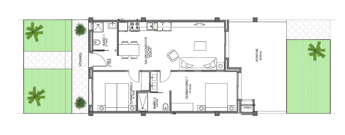 Apartament cu 2 dormitoare în Guardamar del Segura - CN56823 - 1