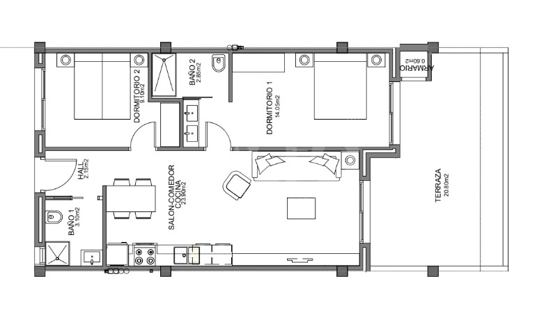 2 bedroom Apartment in Guardamar del Segura - CN56827 - 1