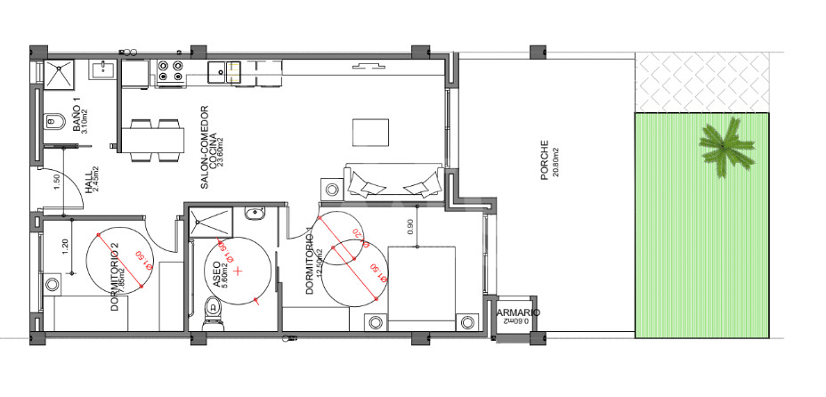 Apartament cu 2 dormitoare în Guardamar del Segura - CN56829 - 1