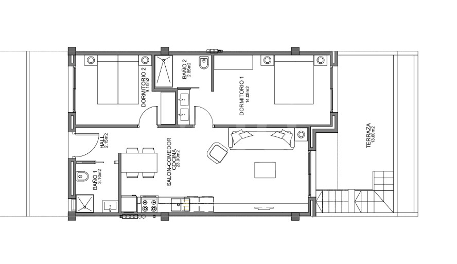 Penthouse de 2 chambres à Guardamar del Segura - CN56834 - 2