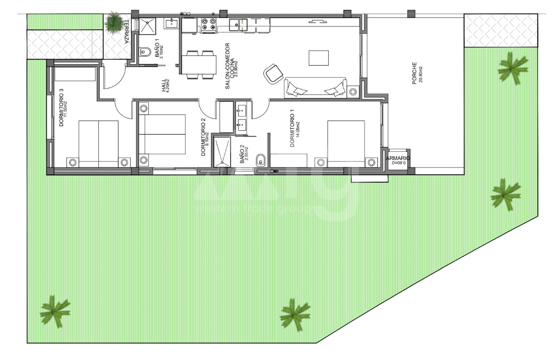 Apartamento de 3 habitaciones en Guardamar del Segura - CN56835 - 1