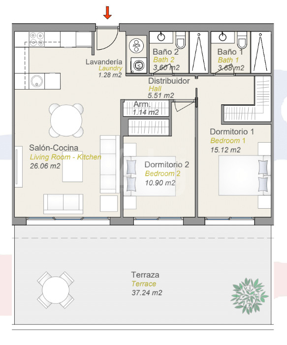 Apartament w Finestrat, 2 sypialnie - CAM56863 - 1