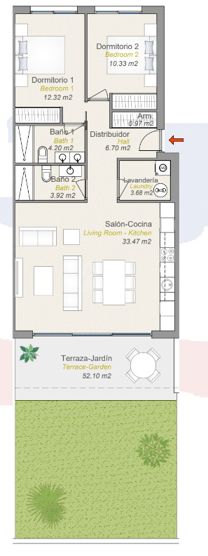 2 bedroom Apartment in Finestrat - CAM56865 - 1