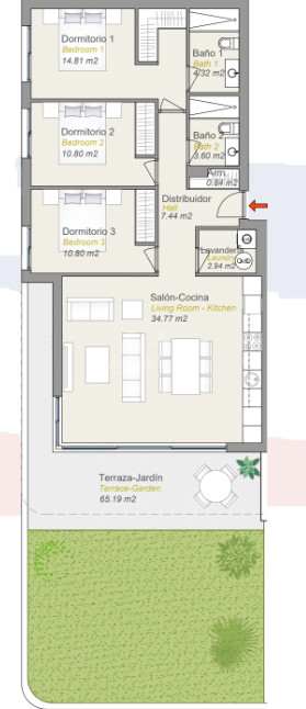Apartamento de 3 habitaciones en Finestrat - CAM56867 - 1