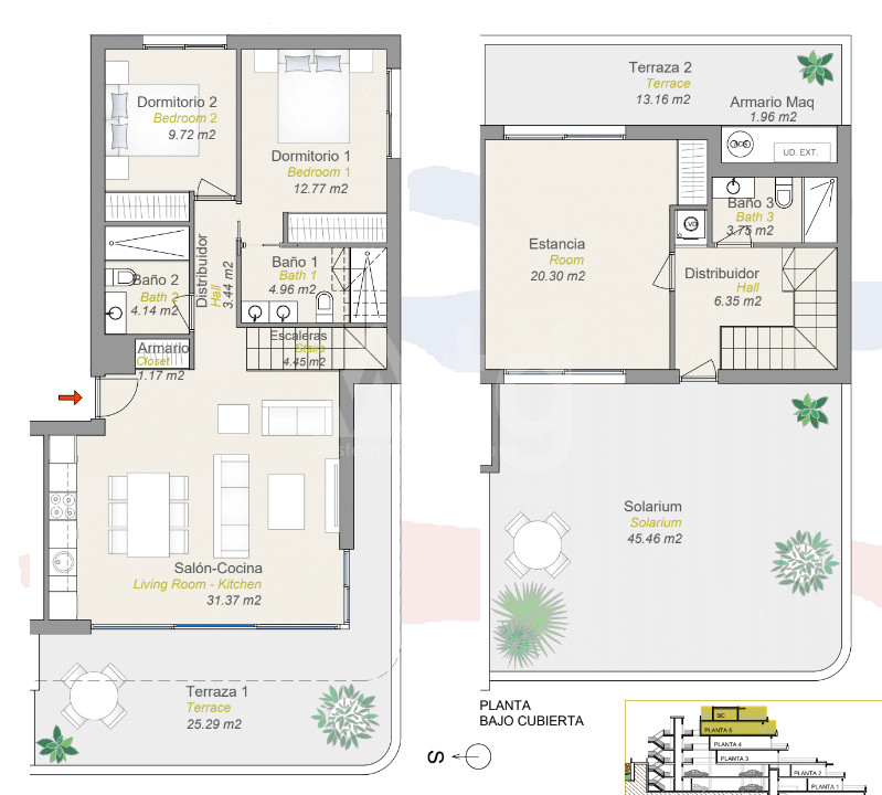 Duplex de 2 chambres à Finestrat - CAM56872 - 1