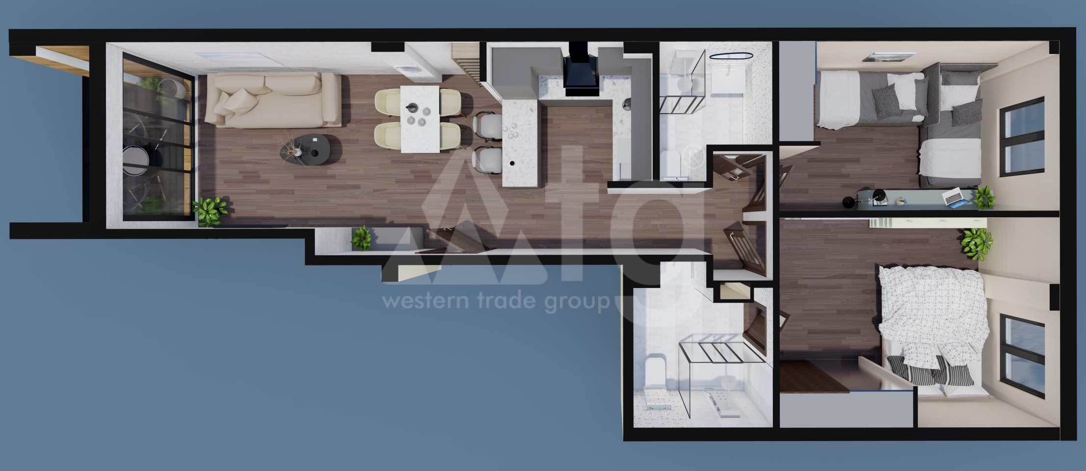 Apartamento de 2 habitaciones en Pilar de la Horadada - RLG57287 - 2