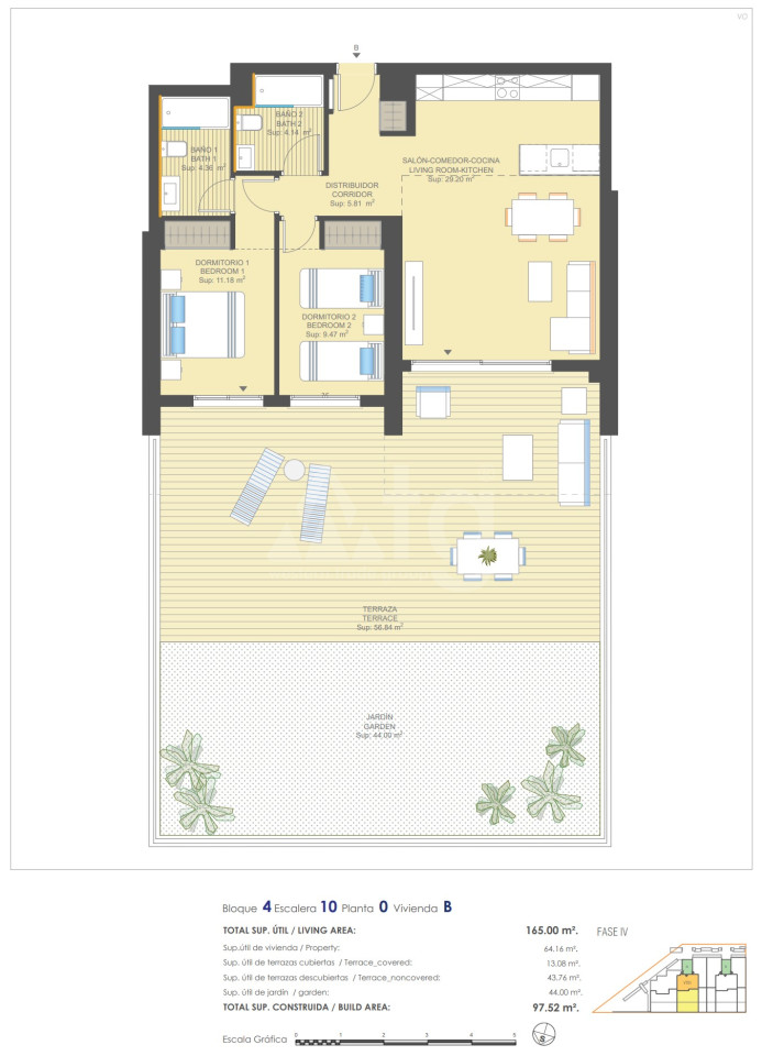 Apartamento de 2 habitaciones en Dehesa de Campoamor - UBA57416 - 1