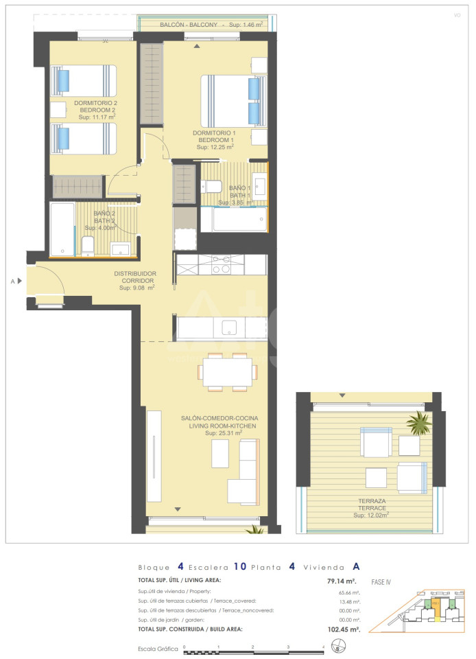2 Schlafzimmer Appartement in Dehesa de Campoamor - UBA57427 - 1