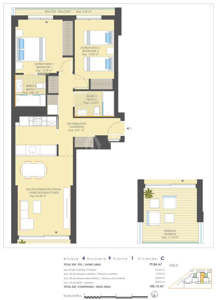 Apartamento de 2 habitaciones en Dehesa de Campoamor - UBA57433 - 1