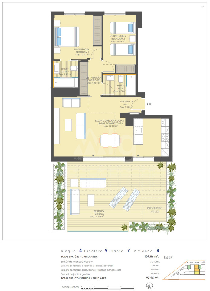 Penthouse cu 2 dormitoare în Dehesa de Campoamor - UBA57438 - 1