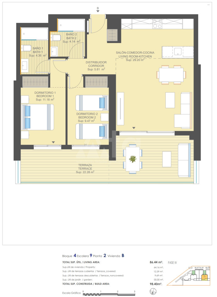 2 bedroom Apartment in Dehesa de Campoamor - UBA57441 - 1