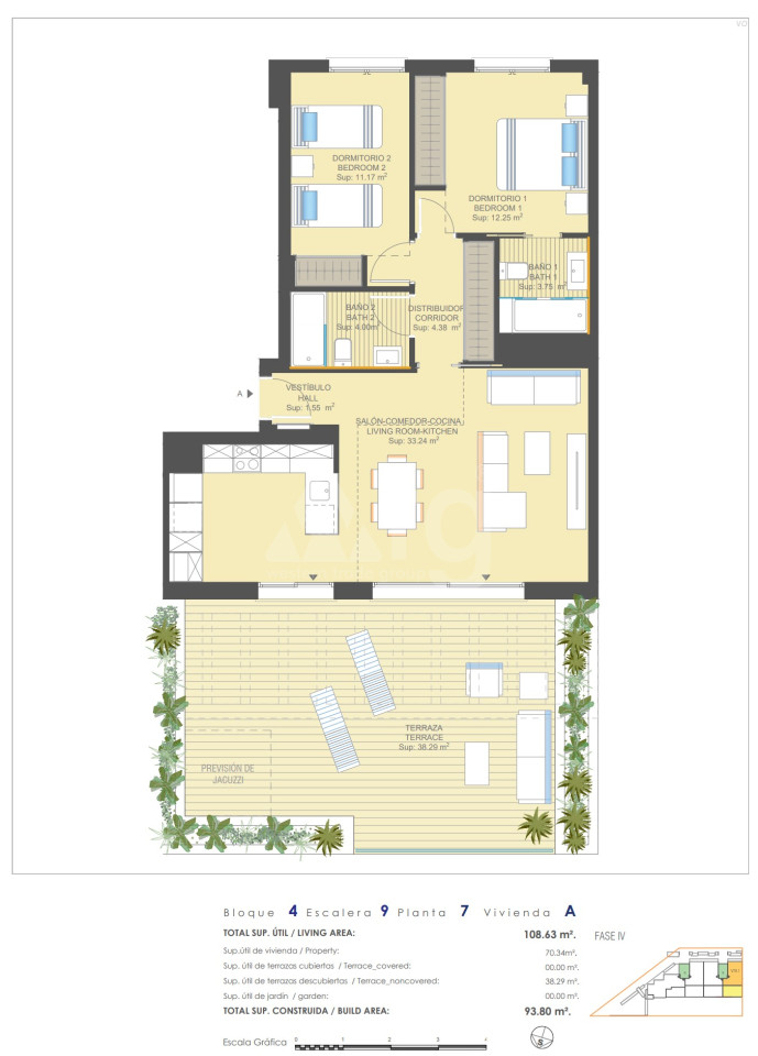 2 bedroom Penthouse in Dehesa de Campoamor - UBA57454 - 1