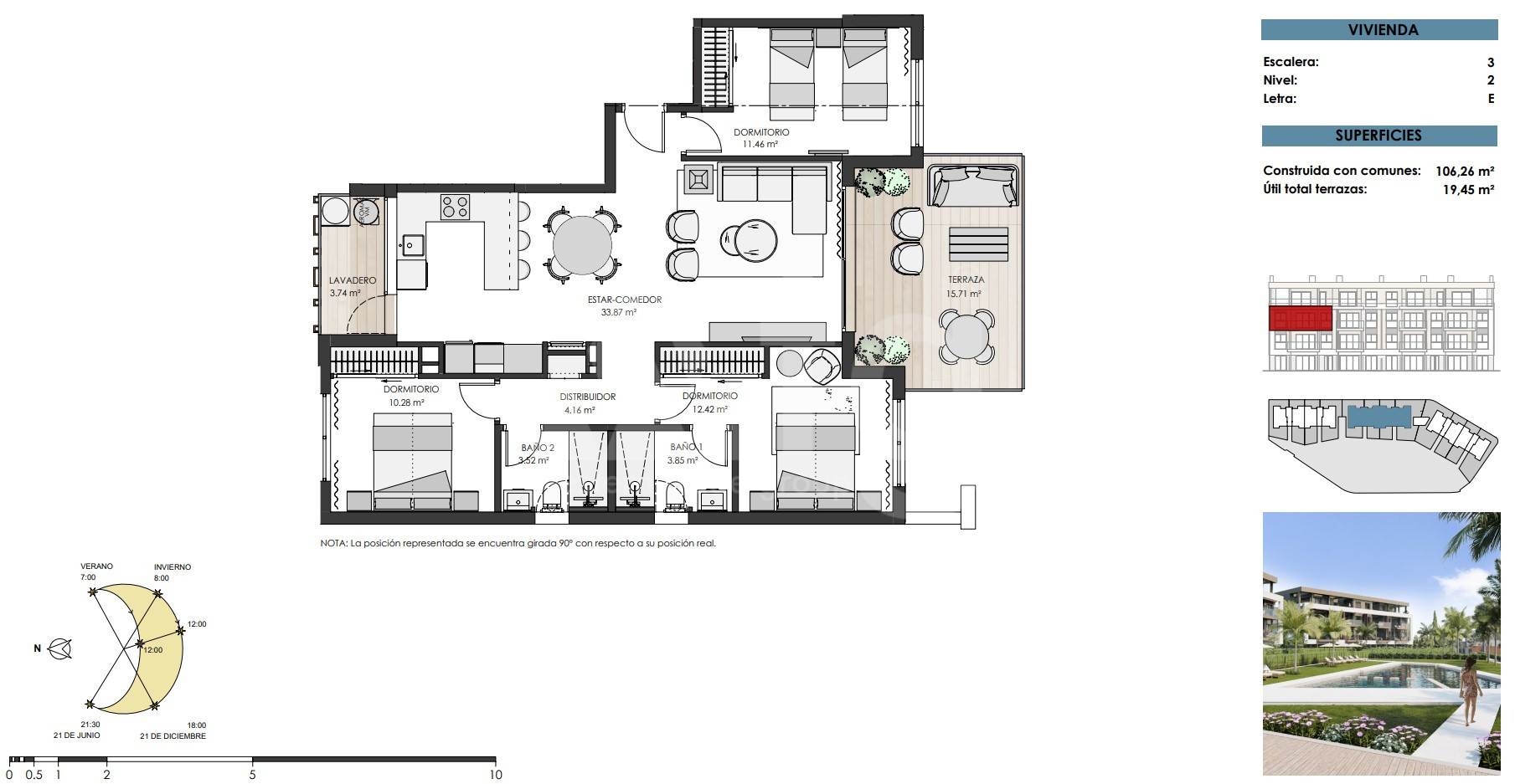 3 bedroom Apartment in Santa Rosalia - TN57466 - 1