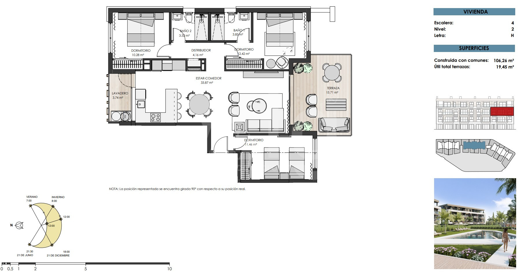3 bedroom Apartment in Santa Rosalia - TN57469 - 1