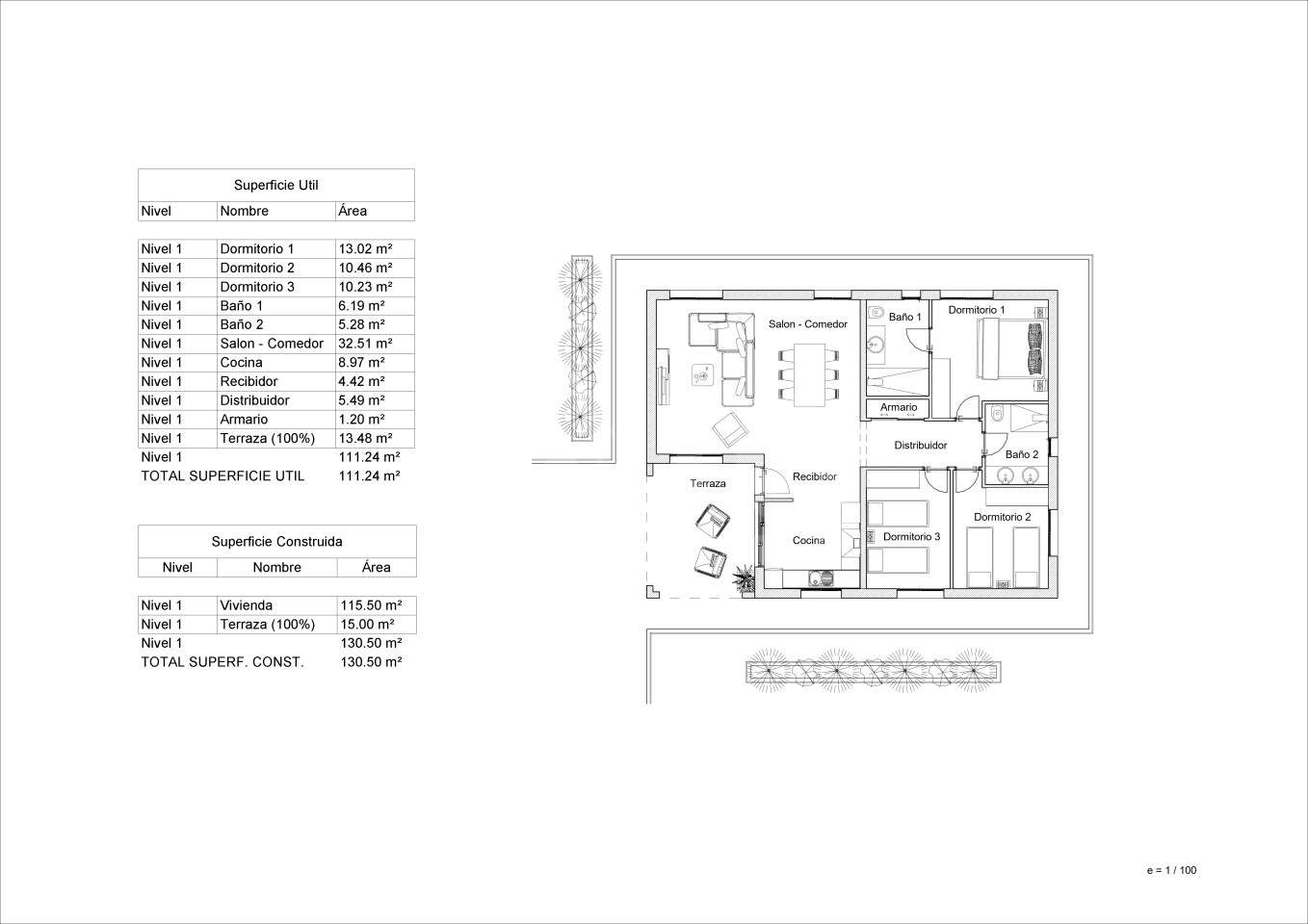 Villa de 3 habitaciones en Pinoso - MC57473 - 1