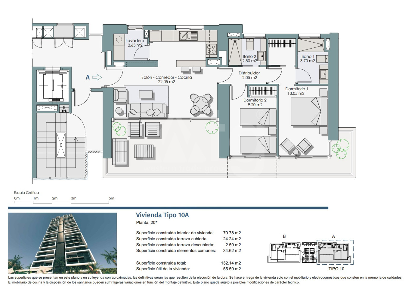 Apartamento de 2 habitaciones en Benidorm - GF57807 - 1