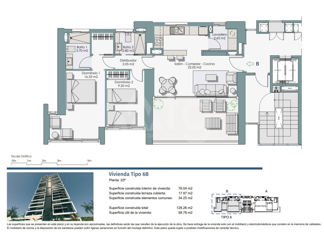 2 bedroom Apartment in Benidorm - GF57812 - 1