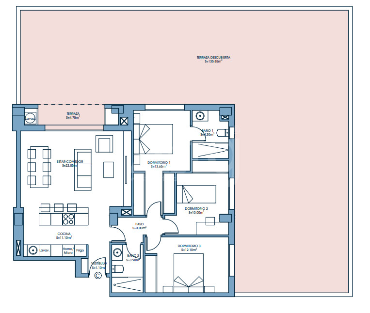 Apartamento de 3 habitaciones en Murcia - UPP58122 - 1