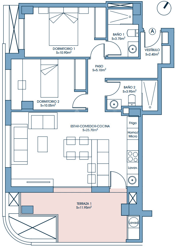 Appartement de 2 chambres à Murcia - UPP58124 - 1