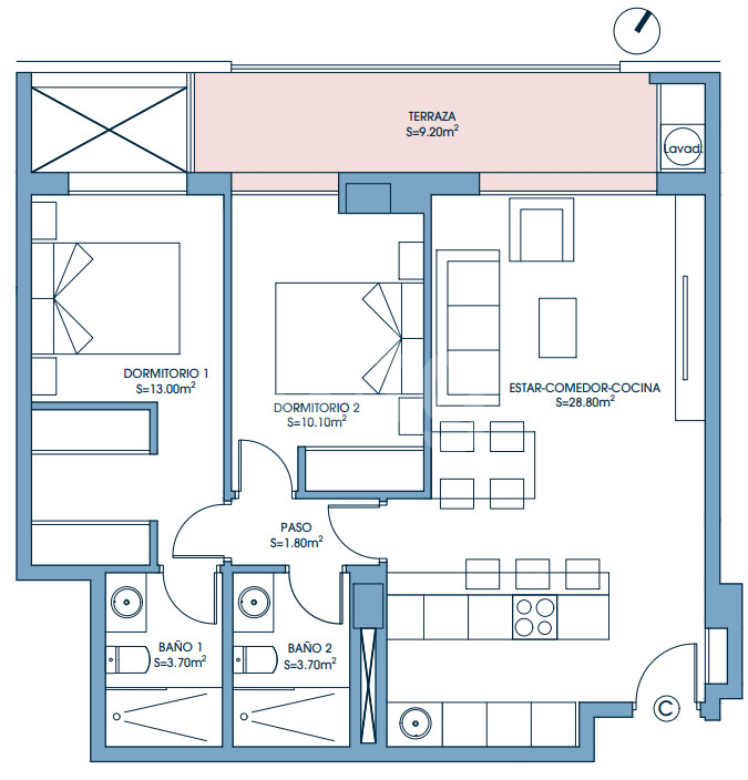 2 bedroom Apartment in Murcia - UPP58126 - 1