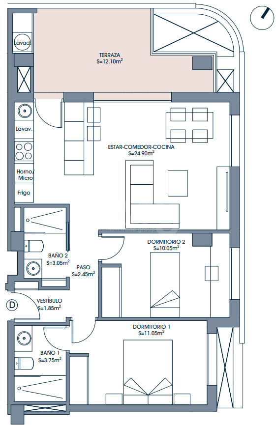 Apartamento de 2 habitaciones en Murcia - UPP58127 - 1