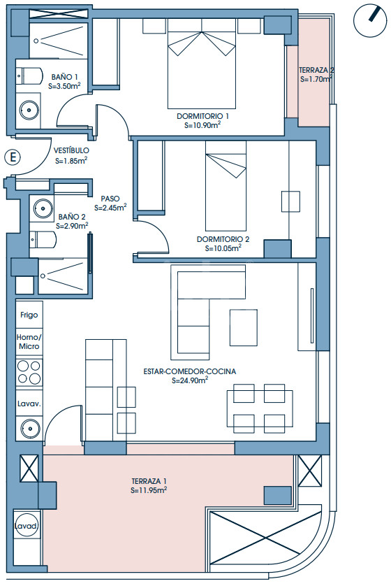 2 Schlafzimmer Appartement in Murcia - UPP58128 - 1