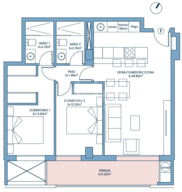Apartamento de 2 habitaciones en Murcia - UPP58129 - 1