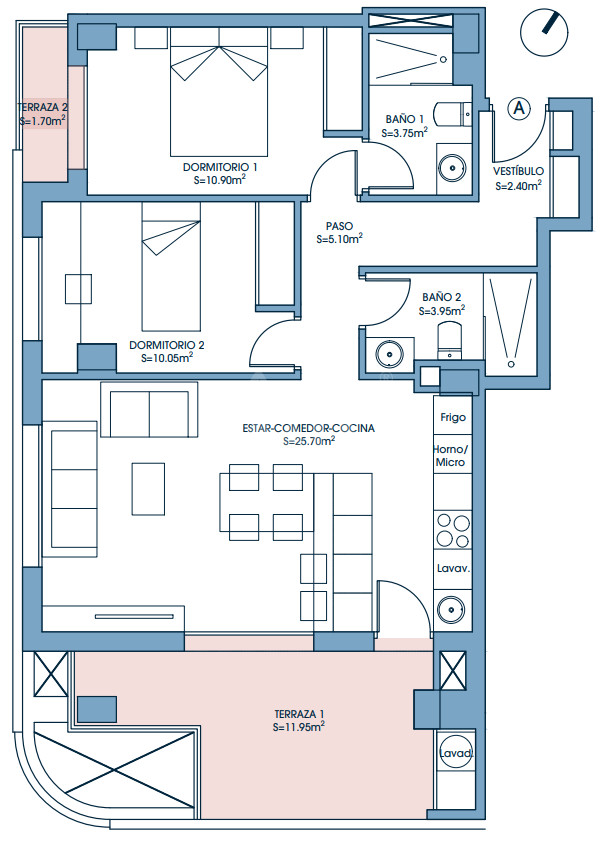 2 Schlafzimmer Appartement in Murcia - UPP58130 - 1