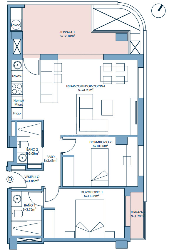 Apartamento de 2 habitaciones en Murcia - UPP58133 - 1