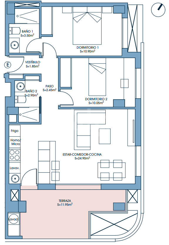 Apartament cu 2 dormitoare în Murcia - UPP58134 - 1