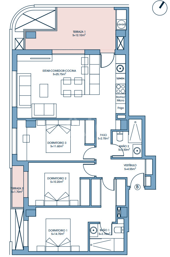 3 Schlafzimmer Appartement in Murcia - UPP58137 - 1