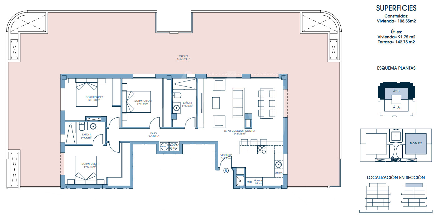 Ático de 3 habitaciones en Murcia - UPP58150 - 1