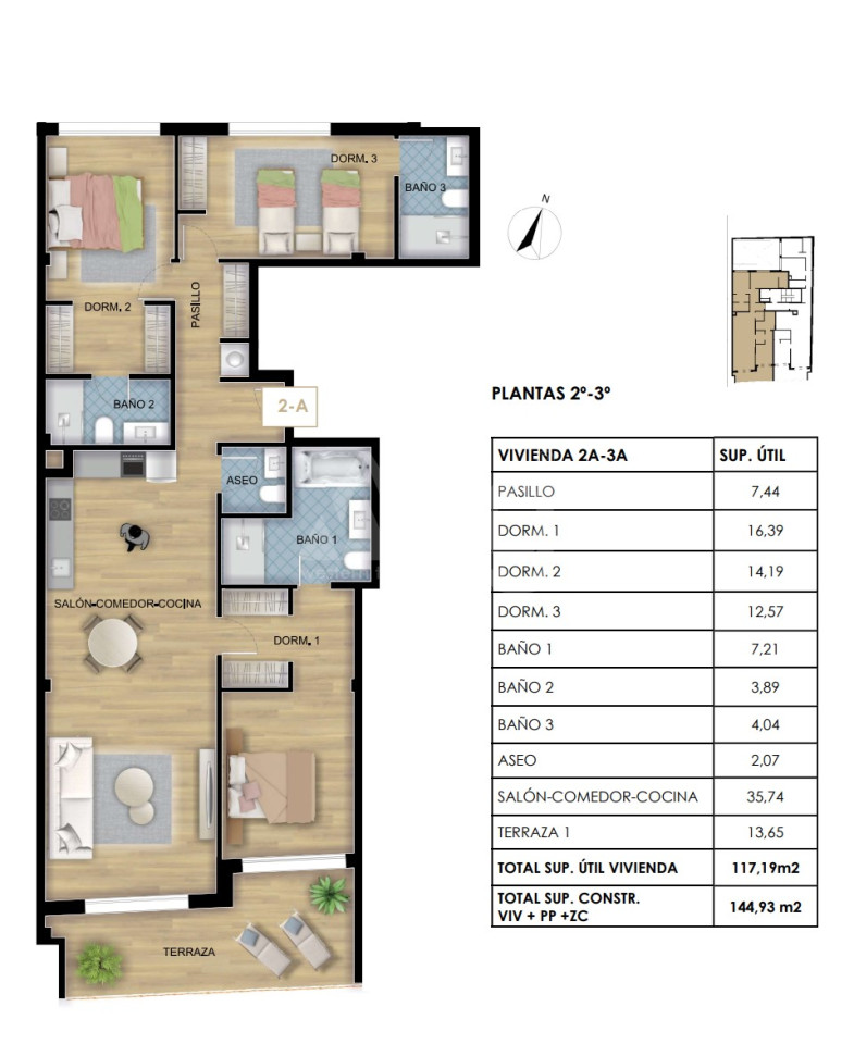 Apartamento de 3 habitaciones en Torrevieja - AG58201 - 1