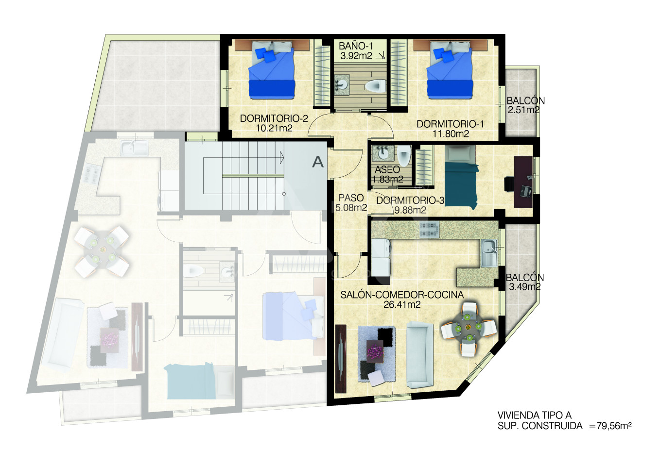 Appartement de 3 chambres à Jacarilla - SUN58496 - 1