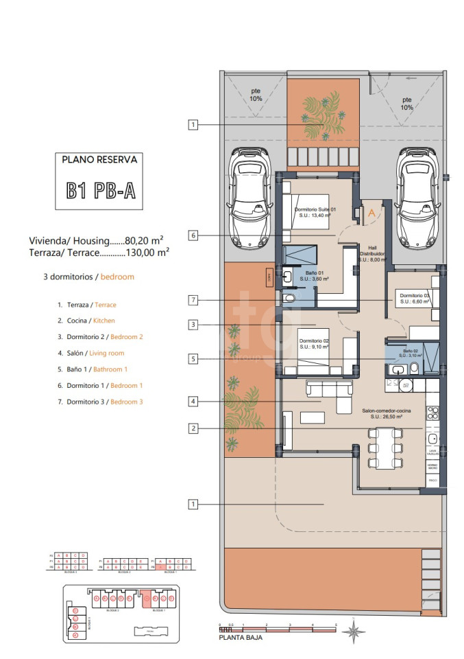 Bungalow de 3 habitaciones en Los Alcázares - GV58515 - 1